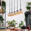 Koyoto Hanglamp, Kogellampje, Hanglamp Natuurlijke kleuren, Zwart, 5-lichts