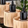 Granja Hanglamp, Hanglamp Natuurlijke kleuren, Zwart, 3-lichts