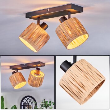 Granja Plafondlamp, Plafondspot Zwart, 2-lichts