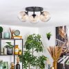 Koyoto Plafondlamp, Kogellampje Amber, Duidelijk, 3-lichts