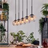 Koyoto Hanglamp, Kogellampje, Hanglamp Natuurlijke kleuren, Zwart, 5-lichts