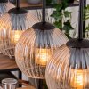Koyoto Hanglamp, Kogellampje, Hanglamp Natuurlijke kleuren, Zwart, 5-lichts