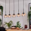Koyoto Hanglamp, Kogellampje, Hanglamp Natuurlijke kleuren, Zwart, 5-lichts