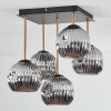 Ripoll Plafondlamp, Kogellampje Goud, Zwart, 5-lichts