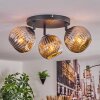 Ripoll Plafondlamp, Kogellampje Chroom, Rookkleurig, 3-lichts