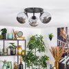 Ripoll Plafondlamp, Kogellampje Chroom, Rookkleurig, 3-lichts