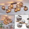 Ripoll Plafondlamp, Kogellampje Goud, Zwart, 10-lichts