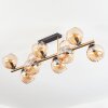Koyoto Plafondlamp, Kogellampje Goud, Zwart, 10-lichts