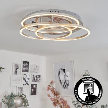 Buren Plafondlamp LED Nikkel mat, 1-licht