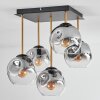 Ripoll Plafondlamp, Kogellampje Goud, Zwart, 5-lichts