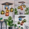 Koyoto Plafondlamp, Kogellampje Goud, Zwart, 5-lichts