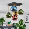 Koyoto Plafondlamp, Kogellampje Goud, Zwart, 5-lichts