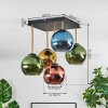 Koyoto Plafondlamp, Kogellampje Goud, Zwart, 5-lichts