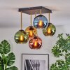 Koyoto Plafondlamp, Kogellampje Goud, Zwart, 5-lichts