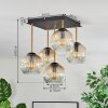 Ripoll Plafondlamp, Kogellampje Goud, Zwart, 5-lichts