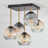 Ripoll Plafondlamp, Kogellampje Goud, Zwart, 5-lichts