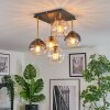 Koyoto Plafondlamp, Kogellampje Goud, Zwart, 5-lichts