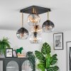 Koyoto Plafondlamp, Kogellampje Goud, Zwart, 5-lichts