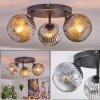 Ripoll Plafondlamp, Kogellampje Duidelijk, Rookkleurig, 3-lichts