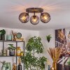 Koyoto Plafondlamp, Kogellampje Rookkleurig, 3-lichts