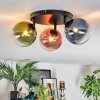 Chehalis Plafondlamp, Kogellampje Blauw, Groen, Duidelijk, Koperkleurig, 3-lichts