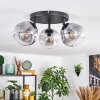 Ripoll Plafondlamp, Kogellampje Duidelijk, Rookkleurig, 3-lichts
