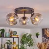 Ripoll Plafondlamp, Kogellampje Duidelijk, Rookkleurig, 3-lichts
