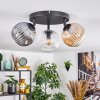 Ripoll Plafondlamp, Kogellampje Amber, Duidelijk, Rookkleurig, 3-lichts