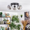 Ripoll Plafondlamp, Kogellampje Chroom, Duidelijk, Rookkleurig, 3-lichts