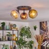 Ripoll Plafondlamp, Kogellampje Chroom, Goud, Duidelijk, Koperkleurig, Rookkleurig, 3-lichts