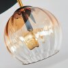Koyoto Plafondlamp, Kogellampje Messing, Zwart, 5-lichts