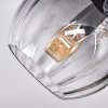 Koyoto Plafondlamp, Kogellampje Amber, Duidelijk, Rookkleurig, 3-lichts