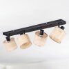 Sabadim Plafondlamp, Plafondspot Zwart, 4-lichts