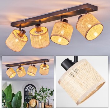 Sabadim Plafondlamp, Plafondspot Zwart, 4-lichts