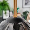 Koyoto Plafondlamp, Kogellampje 45 cm Messing, Zwart, 5-lichts
