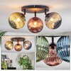 Chehalis Plafondlamp, Kogellampje Blauw, Groen, Koperkleurig, 3-lichts