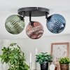 Chehalis Plafondlamp, Kogellampje Blauw, Groen, Koperkleurig, 3-lichts