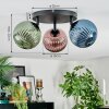 Chehalis Plafondlamp, Kogellampje Blauw, Groen, Koperkleurig, 3-lichts