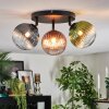 Chehalis Plafondlamp, Kogellampje Blauw, Groen, Duidelijk, Koperkleurig, 3-lichts