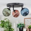 Chehalis Plafondlamp, Kogellampje 44 cm Blauw, Groen, Koperkleurig, 3-lichts