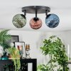 Chehalis Plafondlamp, Kogellampje 44 cm Blauw, Groen, Koperkleurig, 3-lichts