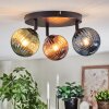 Chehalis Plafondlamp, Kogellampje 44 cm Blauw, Groen, Koperkleurig, 3-lichts
