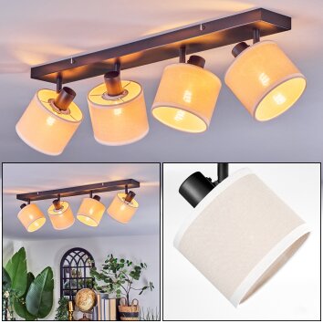 Bassagoda Plafondlamp, Plafondspot Zwart, 4-lichts
