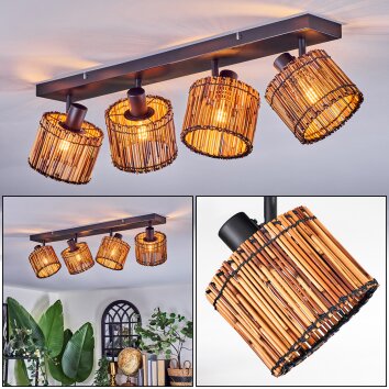 Cando Plafondlamp, Plafondspot Zwart, 4-lichts