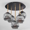 Ripoll Plafondlamp, Kogellampje Messing, Zwart, 5-lichts