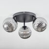 Chehalis Plafondlamp, Kogellampje 25 cm Rookkleurig, 3-lichts