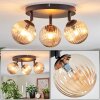 Chehalis Plafondlamp, Kogellampje Amber, 3-lichts