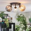 Chehalis Plafondlamp, Kogellampje 25 cm Amber, Duidelijk, Rookkleurig, 3-lichts