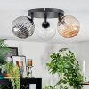Chehalis Plafondlamp, Kogellampje 25 cm Amber, Duidelijk, Rookkleurig, 3-lichts