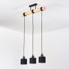 Bassagoda Hanglamp, Hanglamp Natuurlijke kleuren, Zwart, 3-lichts